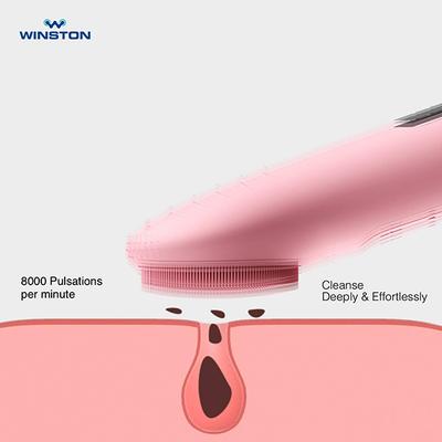Winston Rechargeable Battery Operated Electric Face Cleanser Hot Mode Silicone Bristles 300 gm - Massagers