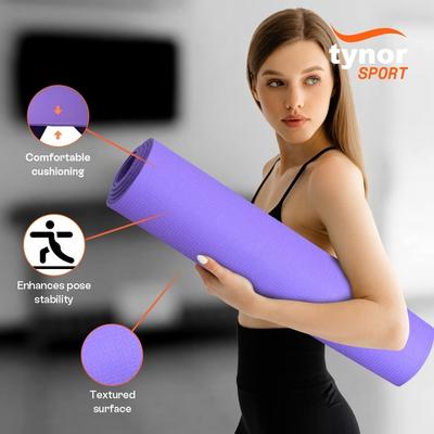 Tynor Yoga Mat Eva - Blue (8 mm) 1's - Gym Accessories