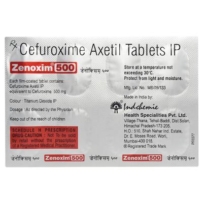 Zenoxim 500mg Tablet 10'S - Bacterial Infections-Cep