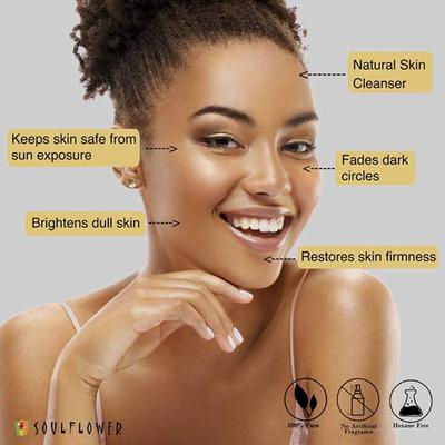 Soulflower Herbal Kumkumadi Face Wash with Saffron Turmeric Gudhal 100ml - Face Wash & Cleansers