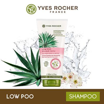 Yves Rocher Low Shampoo Gentle Hair Non-Foaming Cleansing Cream Sulfate Free 200 ml - Shampoos
