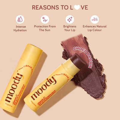Moody Vitamin C SPF 15 Tinted Lip Balm - Choco Brown 5.8 gm - Lip Balms