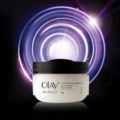 Olay Age Protect Anti-Ageing Cream Lightens Dark Spots and Reduces Wrinkles 40 gm - Face Serum