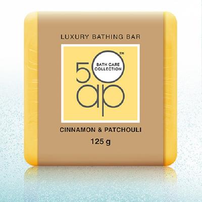 50 ap Luxury Bathing Bar - Cinnamon & Patchoulli 125 gm - Soaps