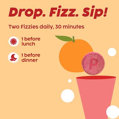 Plix The Plant Fix Apple Cider Vinegar Effervescent Tablet (Orange Squeeze), 15 Tablets 1's - Apple Cider Vinegar - Acv