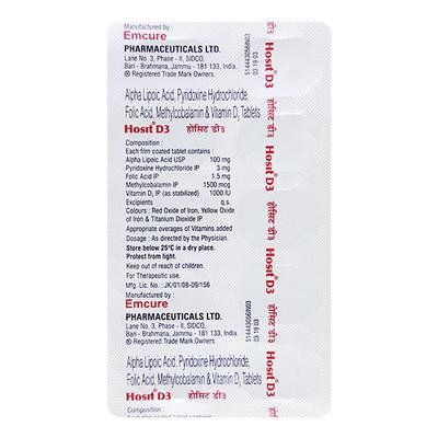 Hosit D3 Tablet 10'S - Supplements-Vam