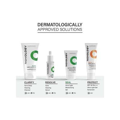 Novology Acne Light Moisturizing Gel for Oily, Acne Prone Skin - Upto 100 Hours of Hydration 50 gm - Face Moisturizers