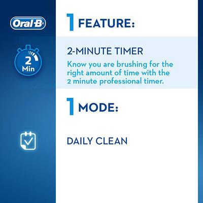 Oral B Vitality Cross Action Rechargeable Toothrbrush - White 1's - Toothbrushes