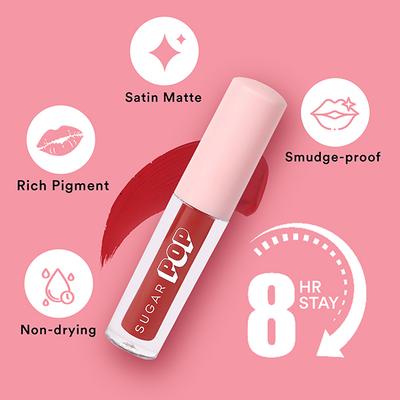 SUGAR Pop Matte Lipcolour - 06 Garnet 1.6 ml - Liquid Lipsticks