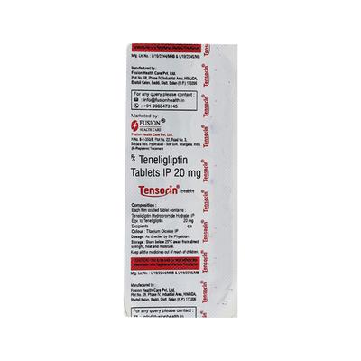 TENSORIN 20mg Tablet 10's - Diabetes-Ant