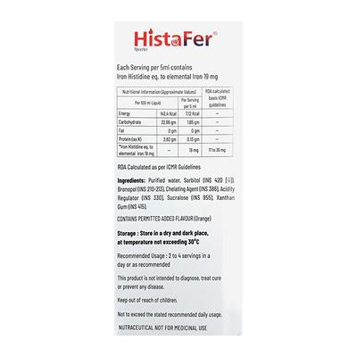 HISTAFER Liquid 200ml - Iron Supplement/Anaemia-Vma