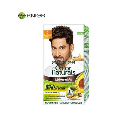 Garnier Color Naturals Men Creme Riche - 3 Darkest Brown (30 ml + 30 gm) 1's - Crème