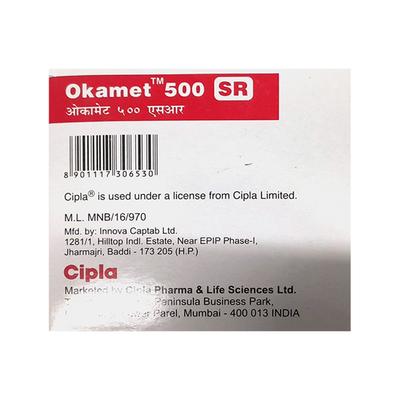 OKAMET 500 SR Tablet 15's - Diabetes-Ant