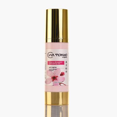 VIA TOKYO ORGANIC Cherry Blossom & Rosehip Oil Face Cream, Anti - Aging Night Cream, No Sulphates, No Paraben 50 ml - Face Creams
