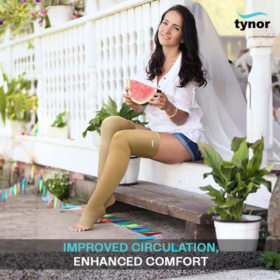 Tynor Compression Stocking Mid Thigh (Pair) (XXL) (I 15) - Knee/Leg Supports