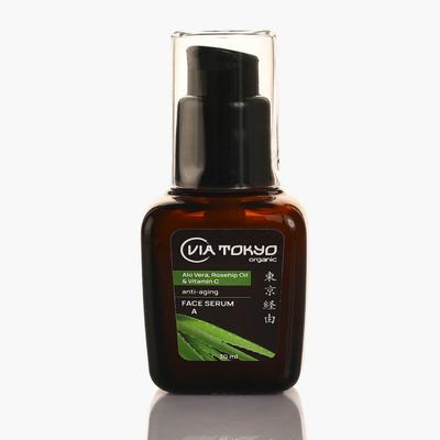 VIA TOKYO ORGANIC Aloe Vera & Rosehip Oil Vitamin C Face Serum, Anti - Aging Day Serum, No Sulphates, No Paraben 30 ml - Face Serum