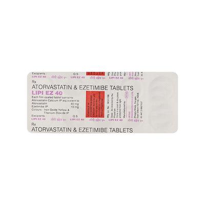 Lipi EZ 40mg Tablet 10'S - High Cholesterol-Dys