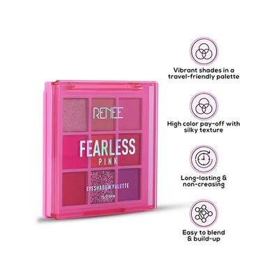 Renee Cosmetics Fearless Eyeshadow Palette, Pink 12 gm - Face Palettes