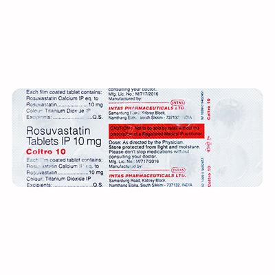 Coltro 10mg Tablet 10'S - High Cholesterol-Dys