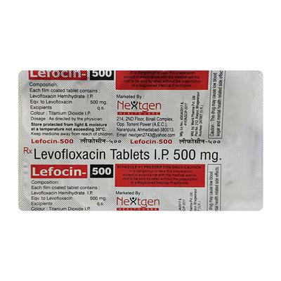 LEFOCIN 500 Tablet 10's - Bacterial Infections-Qui