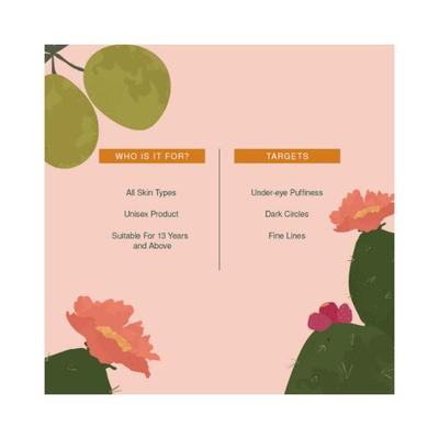 Juicy Chemistry Prickly Pear, Chia & Tamanu Under Eye Oil for Dark Circles & Fine Lines Eye Roll-on 7ml - Eye Gels & Roll-On