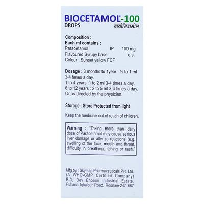 BIOCETAMOL 100mg Oral Drops 15ml - Fever-Ana