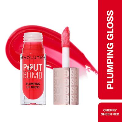Makeup Revolution Pout Bomb Plumping Gloss Cherry Sheer Red 4.6 ml - Lip Glosses