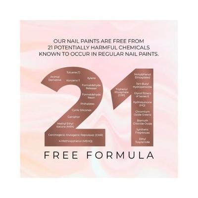 Just Herbs Nail Polish 21 Chemical Free Formula Quick Dry, Glossy, Blossom Pink 6 ml - Nail Polish