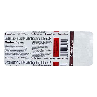 ONDURO 4mg Disintegrating Tablet 10's - Vomitting/Emesis-Ant