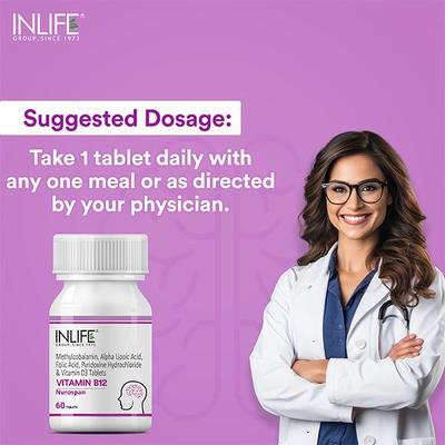 INLIFE Vitamin B12 Tablets 60's - Multi-Vitamins