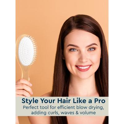 GUBB Oval Brush, Oval Cushion Wooden Hair Brush Broad - Wooden Hues 1's - Hair Brushes