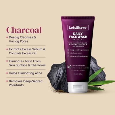 LetsShave Anti Acne Daily Face Wash 100 ml - Face Washes