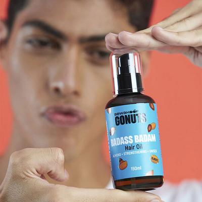 GONUTS By Bewakoof Badass Badam Hair Oil 150 ml - Hair Oils