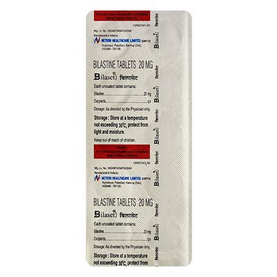 BILASET 20 Tablet 10's - Allergies-Ant