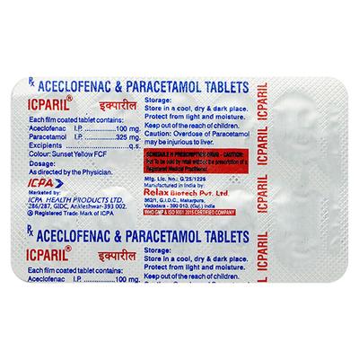 Icparil Tablet 10'S - Pain relief-Nsa