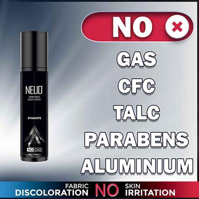 NEUD Dynamite Perfumed Body Spray for Men, No Gas Deodorant with Long-Lasting Fragrance 120 ml - Men Perfumes (Edt/Edp)