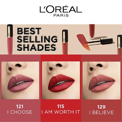 L'Oreal Paris Rouge Signature Matte Liquid Lipstick,126 I Play 7 Gm - Lipsticks