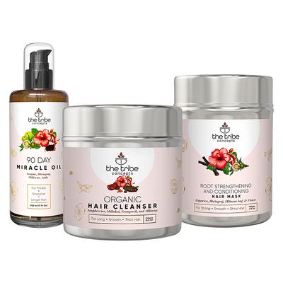 The Tribe Concepts Hair Grow Kit With Steel Tin 450 gm - Hair Oils