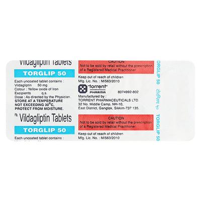 TORGLIP 50mg Tablet 10's - Diabetes-Ant