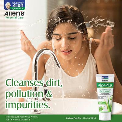 Allen Aloe Plus Face Wash 100 gm (Pack Of 2) - Personal Care (Ayush)