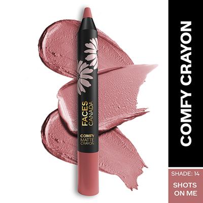 Faces Canada Comfy Matte Lip Crayon - Shots On Me 14, 2.8gm - Lip Crayons