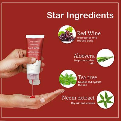 Glamveda Red Wine Advance Anti Ageing Peel Off MaskGlowing Skin & Blackheads Removal 100 ml - Masks & Peels