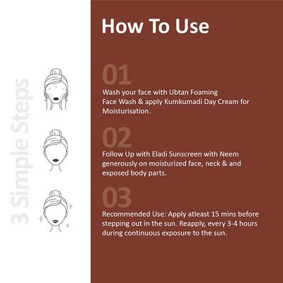 TAC - The Ayurveda Co. Sunscreen SPF 50 for UVA & UVB Sun Protection With Eladi, Neem & Aloevera, Quick Drying & Water-Resistant 50 gm - Body Sunscreen