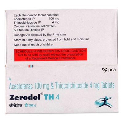 Zerodol TH 4mg Tablet 10'S - Muscle Cramps/Spasticity-Mus