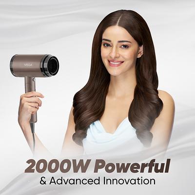 Vega Dry-Up 2000W Hair Dryer For Men & Women With 3 Heat/1 Speed Setting & Cool Shot Button, (Vhdh-36) - Hair Dryers