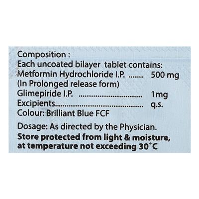 Glimaday 1mg Tablet 14'S - Diabetes-Ant