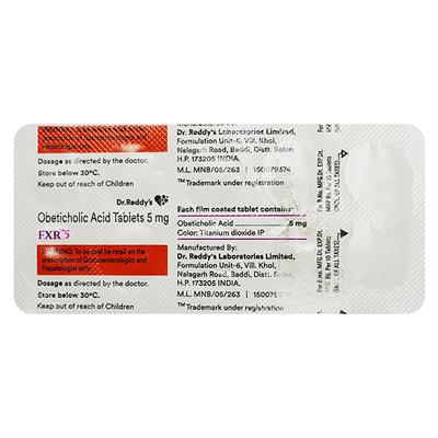 FXR 5mg Tablet 10's - Cholelithiasis/Gall Stones