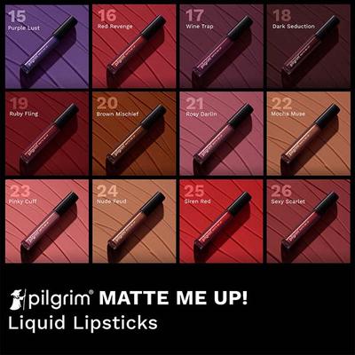 Pilgrim Liquid Lipstick Sexy Scarlet 3 ml - Liquid Lipsticks