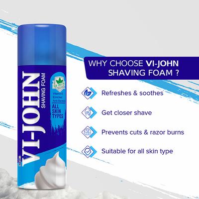 Vi-John Shaving Foam - Pack of 12 x 50 gm - Shaving Foams