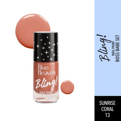 Blue Heaven Heaven Bling Nail Polish Combo, Pastel Shades (Pack Of 6) Long Lasting Chip Resistant, 48ml - Nail Polish